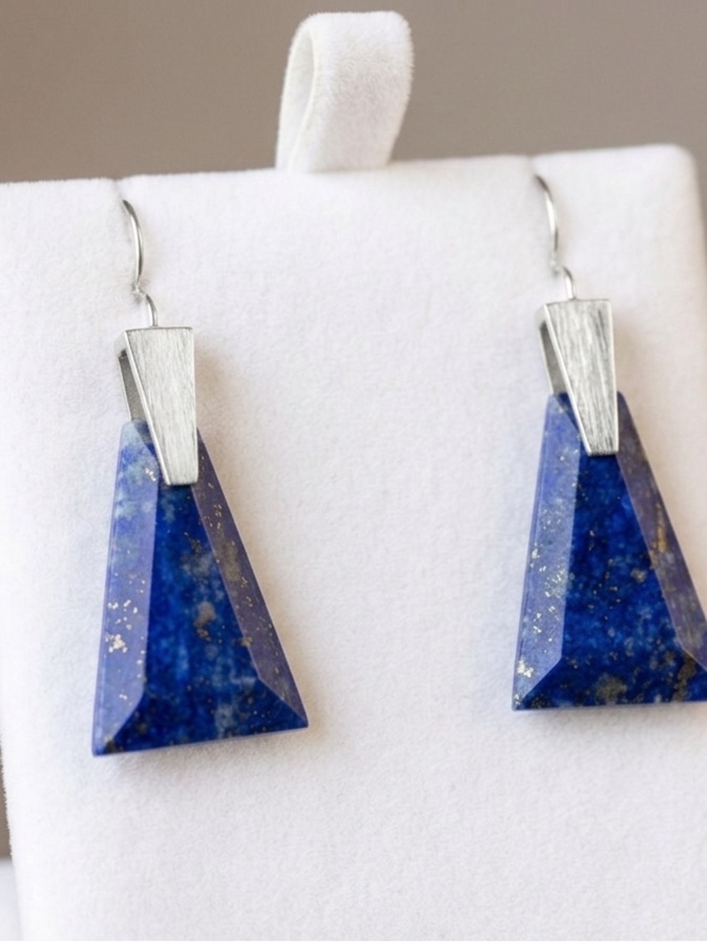 Kendra Scott Silver Collins Blue Lapis Earrings 2435